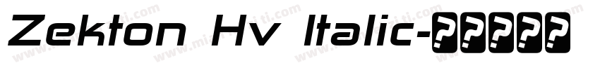 Zekton Hv Italic字体转换